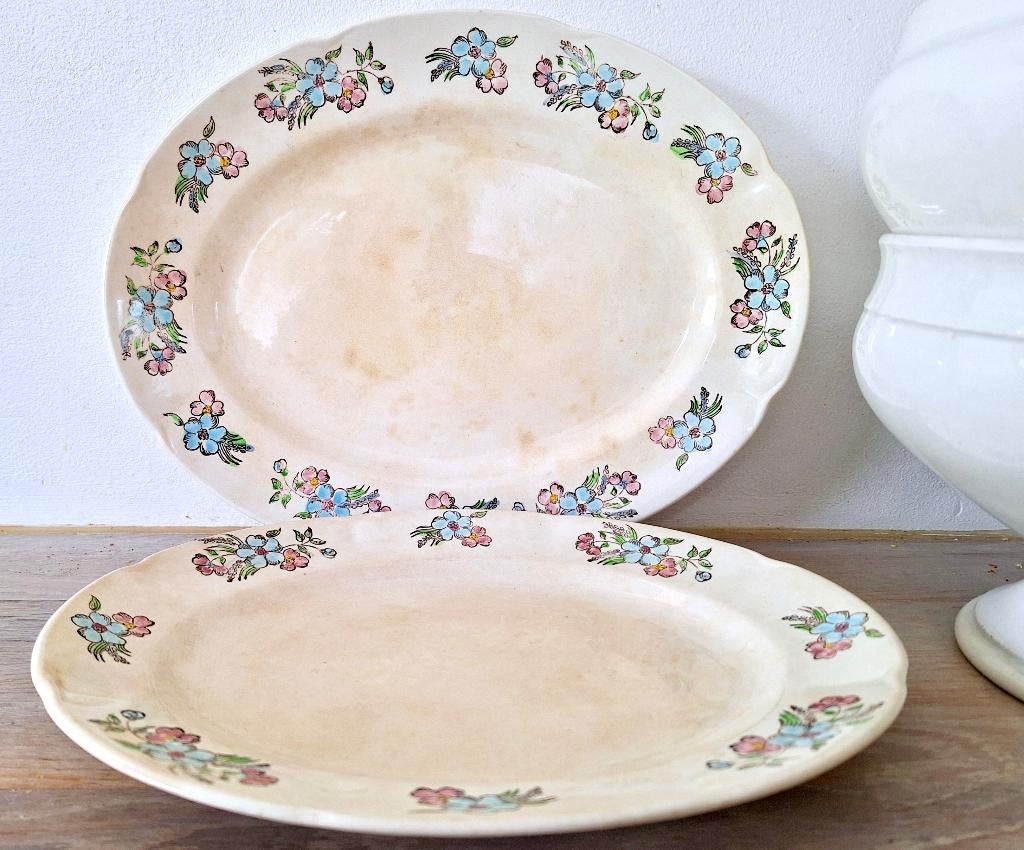 Broadhurst Engeland, twee oude schalen beboterd, Antiek en Kunst, Antiek | Servies los, Ophalen of Verzenden