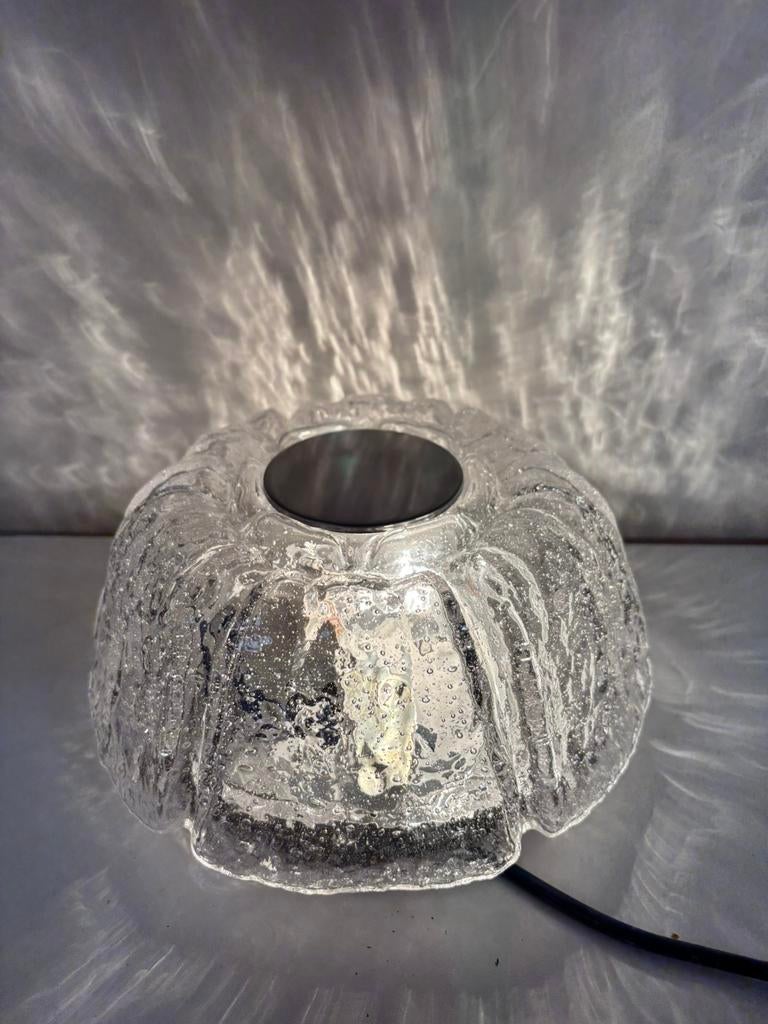 Vintage ijsglas Glashütte Limburg plafond lamp Helena Tynell, Ophalen of Verzenden, Zo goed als nieuw