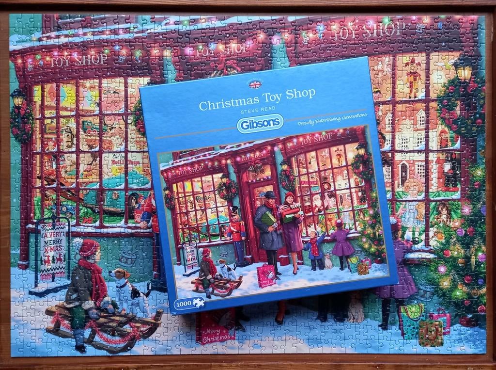 Gibsons puzzel "Christmas toy shop" 1000 stukjes, Ophalen of Verzenden, 500 t/m 1500 stukjes, Legpuzzel