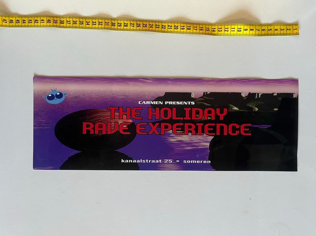 Party Flyer - The Holiday Rave Experience, Verzamelen, Ophalen of Verzenden, Gebruikt, Foto of Kaart