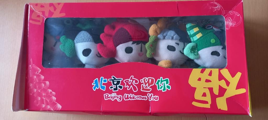 Beijing 2008 Olympische Spelen Mascottes, Verzamelen, Ophalen of Verzenden, Nieuw, Overige sporten, Beeldje of Poppetje