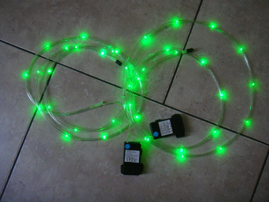 Fietswielverlichting Spaakverlichting groen, Gebruikt, Waterbestendig, Ophalen of Verzenden, Batterij