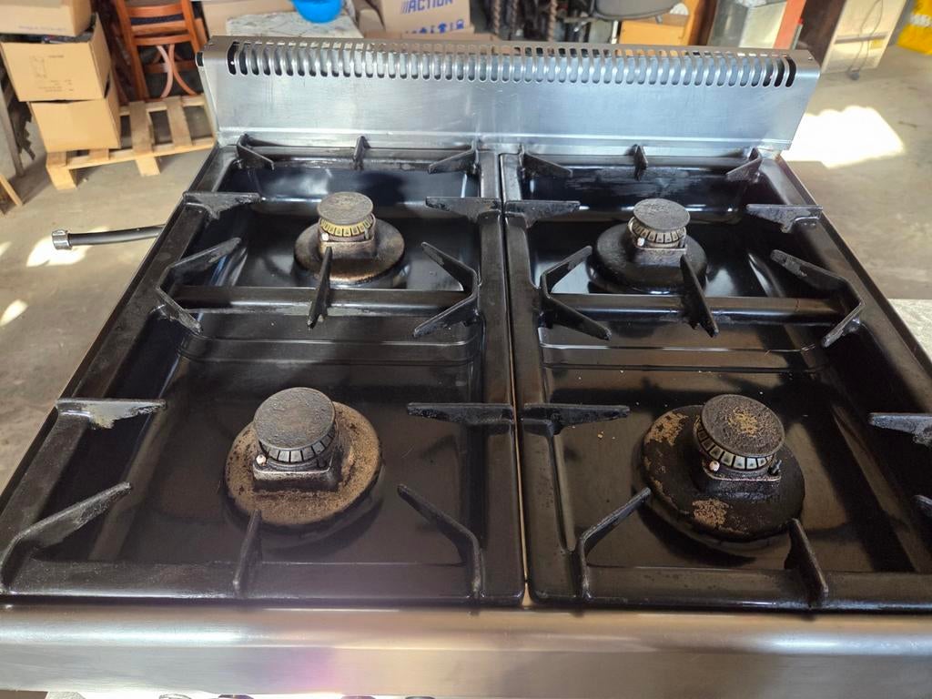 4 pits gasstel te koop, Ophalen, Gebruikt, Minder dan 85 cm, 60 cm of meer