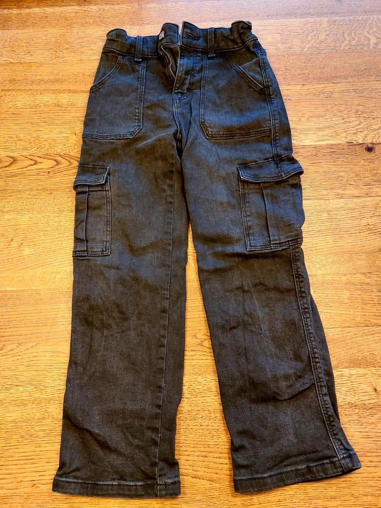 Stoere Zwarte Worker Broek Mt 134, Broek, Gebruikt, Ophalen of Verzenden, Hema