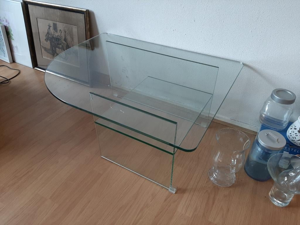 Glazen Tweedeks Salontafel - Stijlvol Design, Ophalen