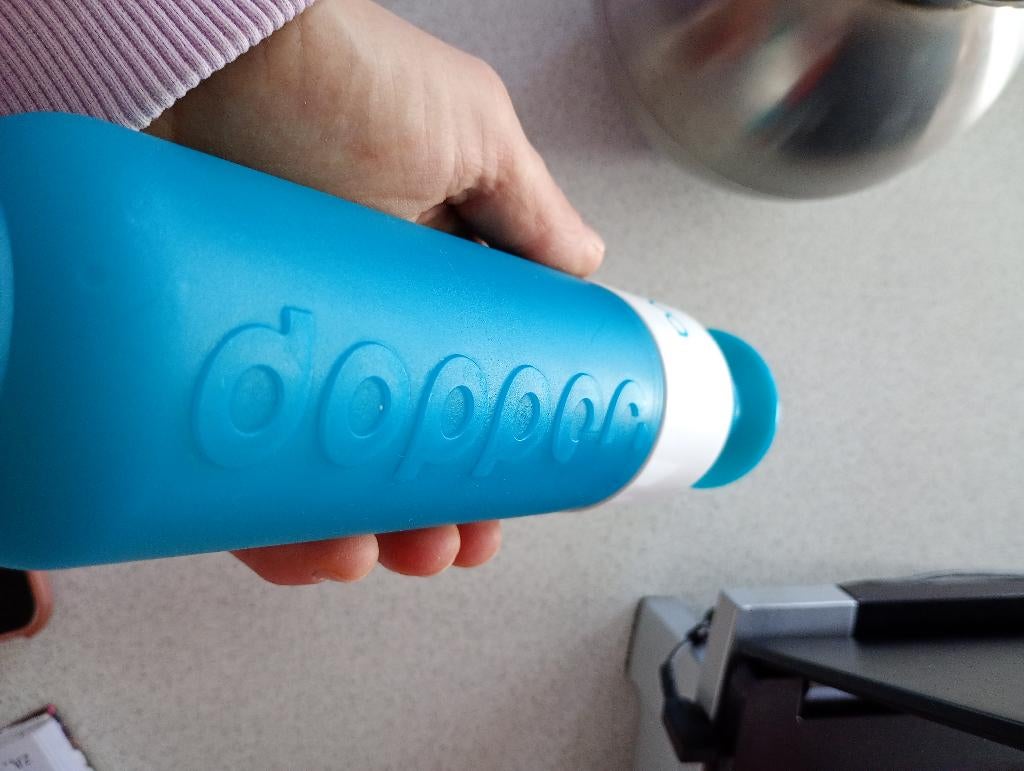 Dopper drinkfles turquoise blauw groen waterfles, Ophalen of Verzenden, Zo goed als nieuw