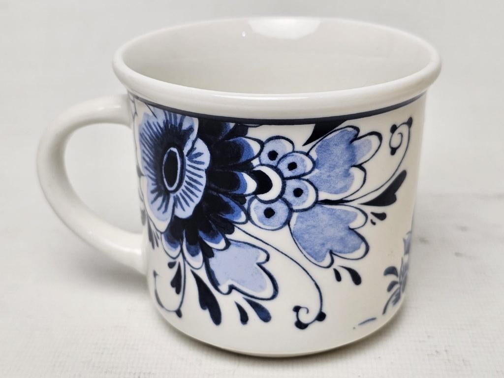 # Dutch Floral thee- of koffie mok beker lidl, Gebruikt, Ophalen of Verzenden, Kom(men), Overige stijlen