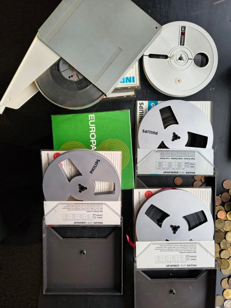 8 bandrecorder banden 15 cm  3 met alu look, Ophalen of Verzenden