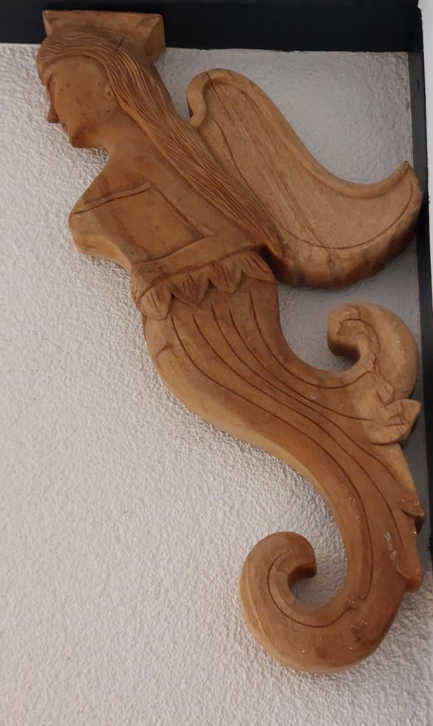 1 Woonwagen engel houtsnijwerk, Antiek en Kunst, Ophalen of Verzenden