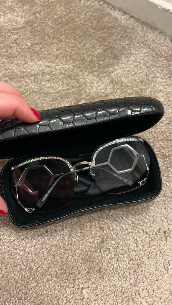 Philipp Plein Zonnebril met doos, Zonnebril, Zwart, Zo goed als nieuw, Ophalen