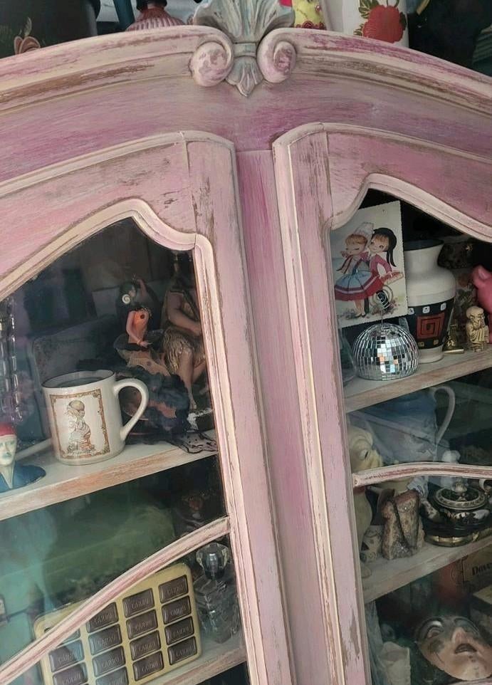 Shabby/Houtsnijwerk/Boho /Vitrinekast/Kast, Ophalen