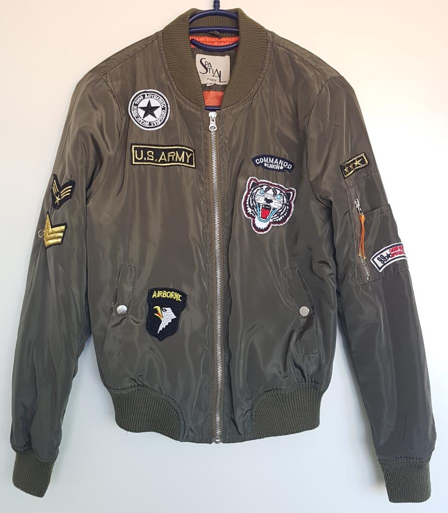 Bomber jack/ jas maat 36, Kleding | Dames, Ophalen of Verzenden, Maat 36 (S), Spatia paris, Gedragen