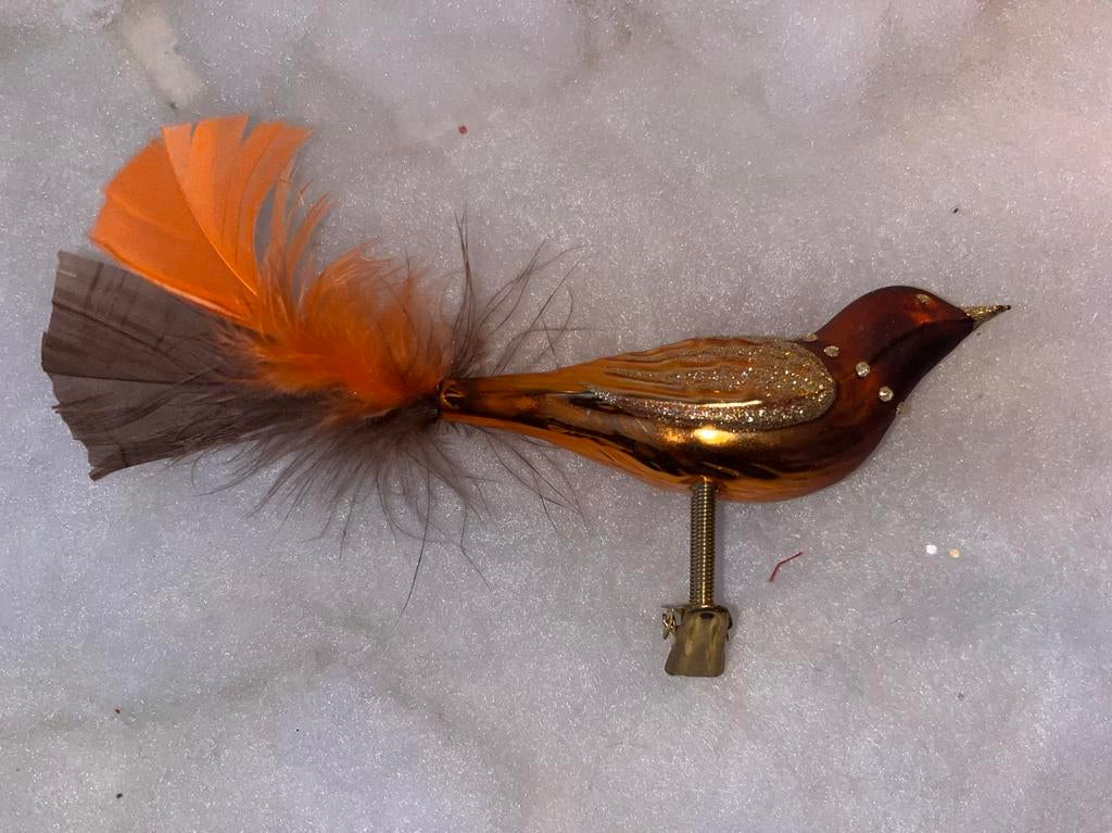 Vintage Vogel Ornament met Clip, Diversen, Kerst, Ophalen of Verzenden, Gebruikt