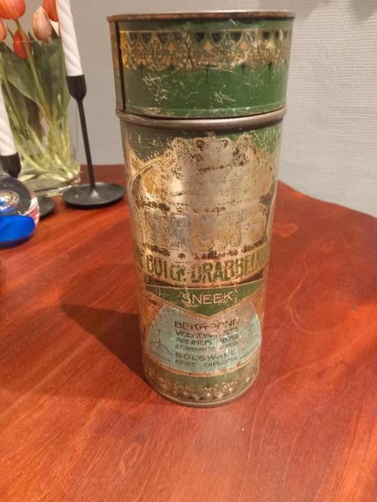 Vintage blik Haga's Fijne boter drabbelkoeken uit Sneek, Verzamelen, Ophalen of Verzenden, Zo goed als nieuw, Overige