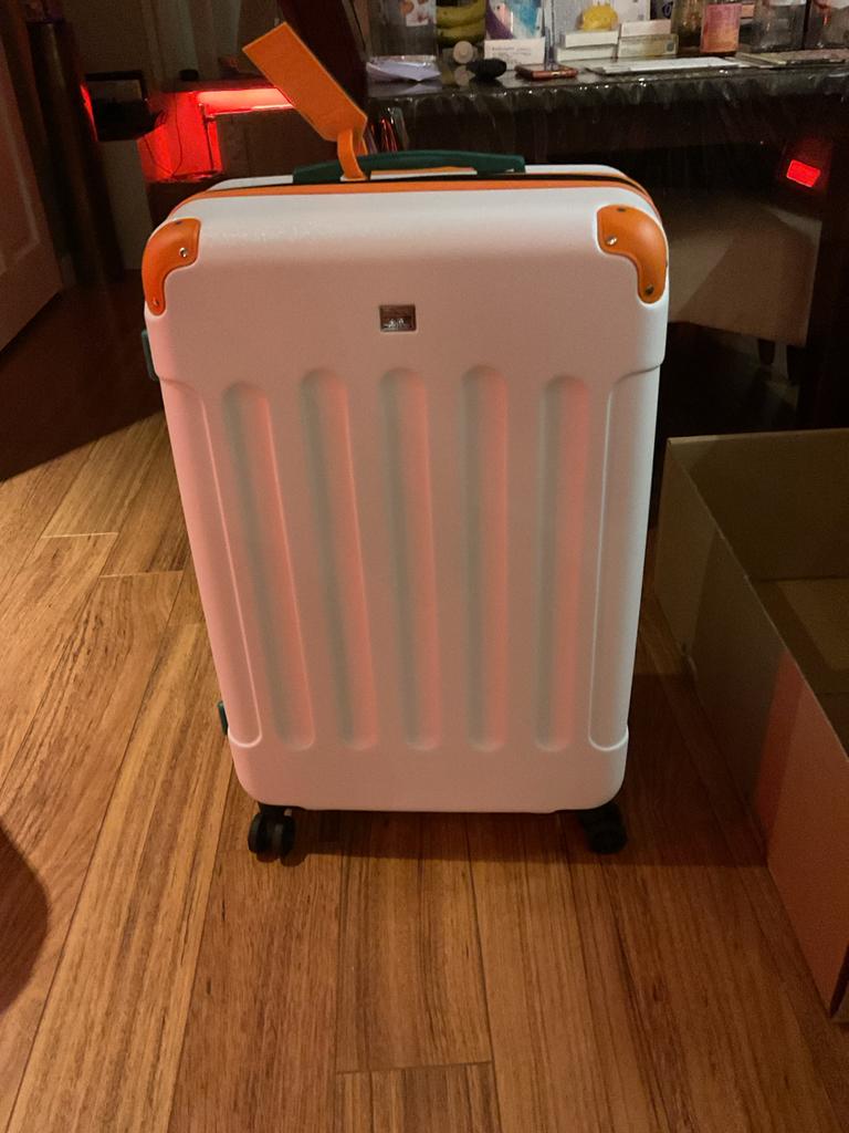 Witte Postcodeloterij Reiskoffer met Wieltjes, Wieltjes, 50 tot 60 cm, Hard kunststof, Nieuw