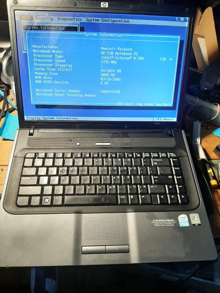 Vintage laptop hp, Computers en Software, Vintage Computers, Ophalen, HP