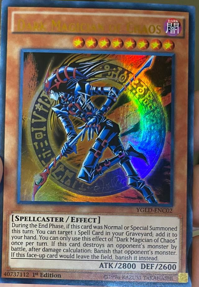 Yu-Gi-Oh! Dark Magician of Chaos YGLD 1st Edition !, Hobby en Vrije tijd, Verzamelkaartspellen | Yu-gi-Oh!, Verzenden, Gebruikt