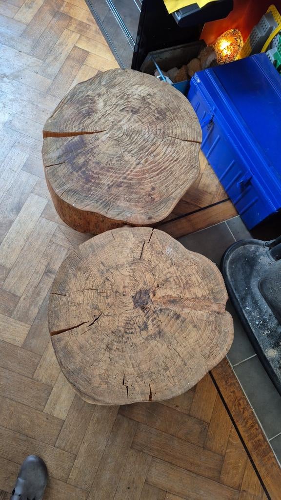 Boomstam bijzettafel met wielen, Ophalen, Minder dan 45 cm, Minder dan 55 cm, Gebruikt