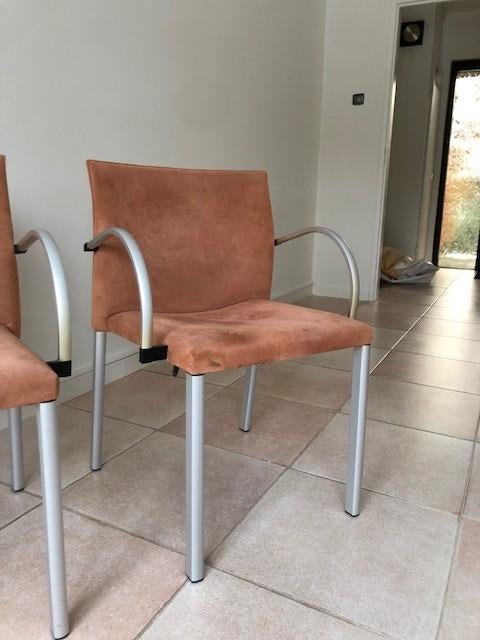 4 x Leolux stoelen type Myto gestoffeerd, Ophalen, Gebruikt, Overige kleuren, Stof
