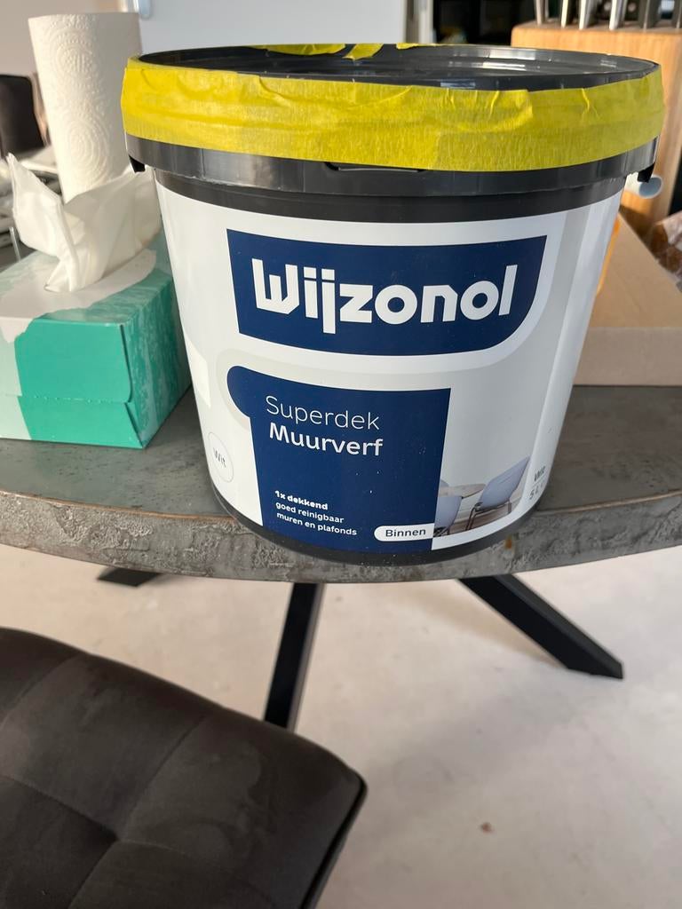 Wijzonol Superdek Muurverf kleur Urban Taupe- Nieuw in doos!, Overige kleuren, 5 tot 10 liter, Nieuw, Ophalen of Verzenden