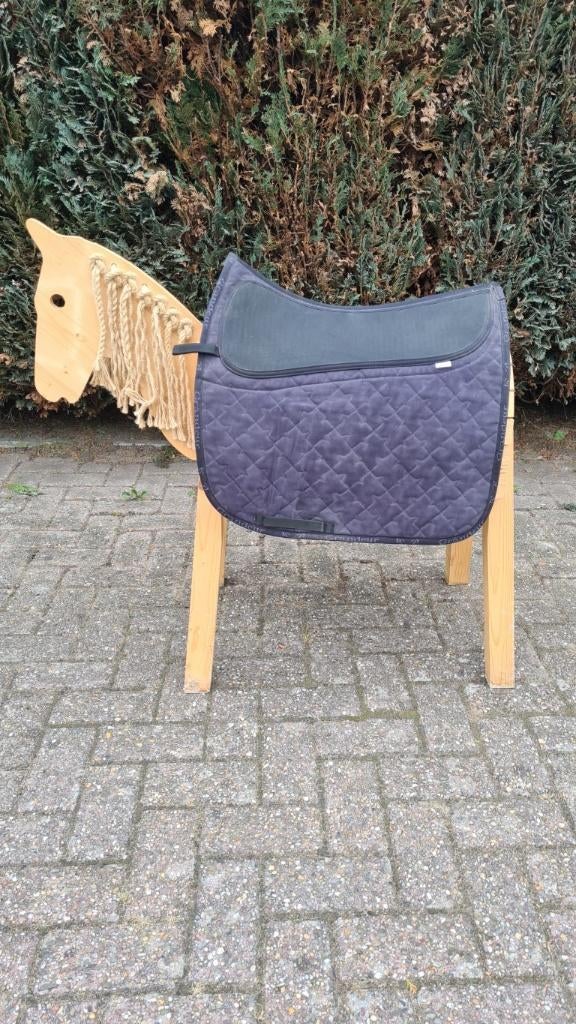 Tweedehands Boomlooszadeldekje met inlages zwart-blauw, Ophalen of Verzenden, Zo goed als nieuw, Dekje