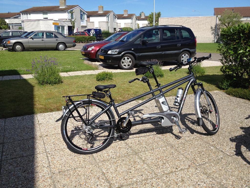 Flyer tandem 2x, Ophalen, Gebruikt, 10 tot 15 versnellingen, Minder dan 47 cm