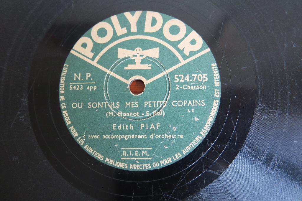 Edith Piaf Ou Sont-Ils Mes Petits Copains? 78 toeren 78rpm, Cd's en Dvd's, Vinyl | Overige Vinyl, Ophalen of Verzenden, Gebruikt