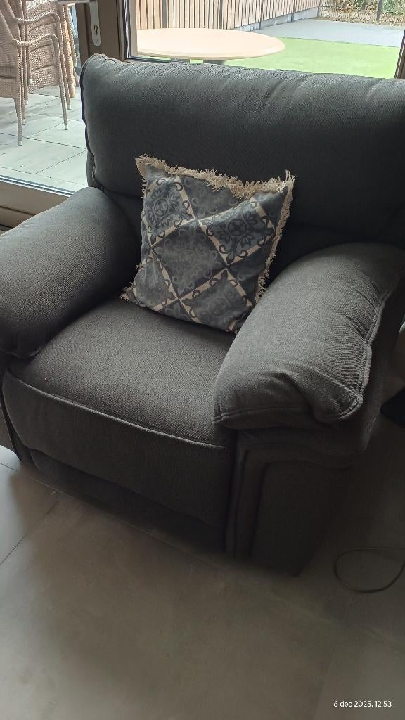 bankstel (3+1zits) zgan, Ophalen, Driepersoons, 75 tot 100 cm, Zo goed als nieuw