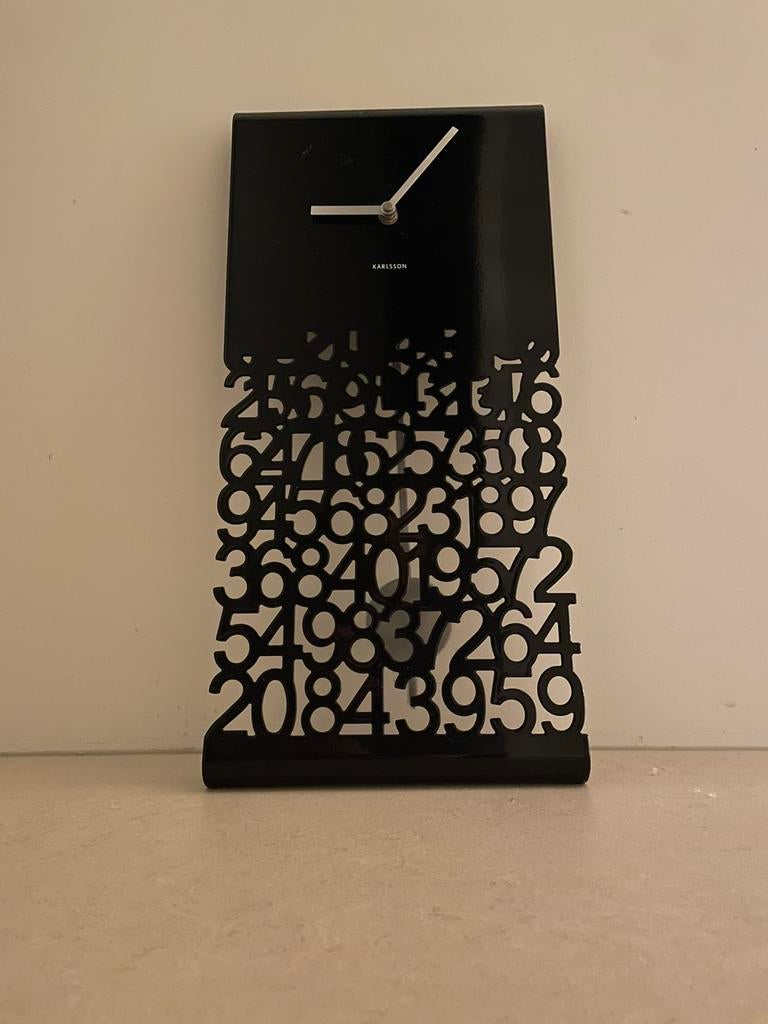 Karlson Pendelklok Mixed Numbers, Ophalen of Verzenden, Gebruikt, Analoog, Wandklok