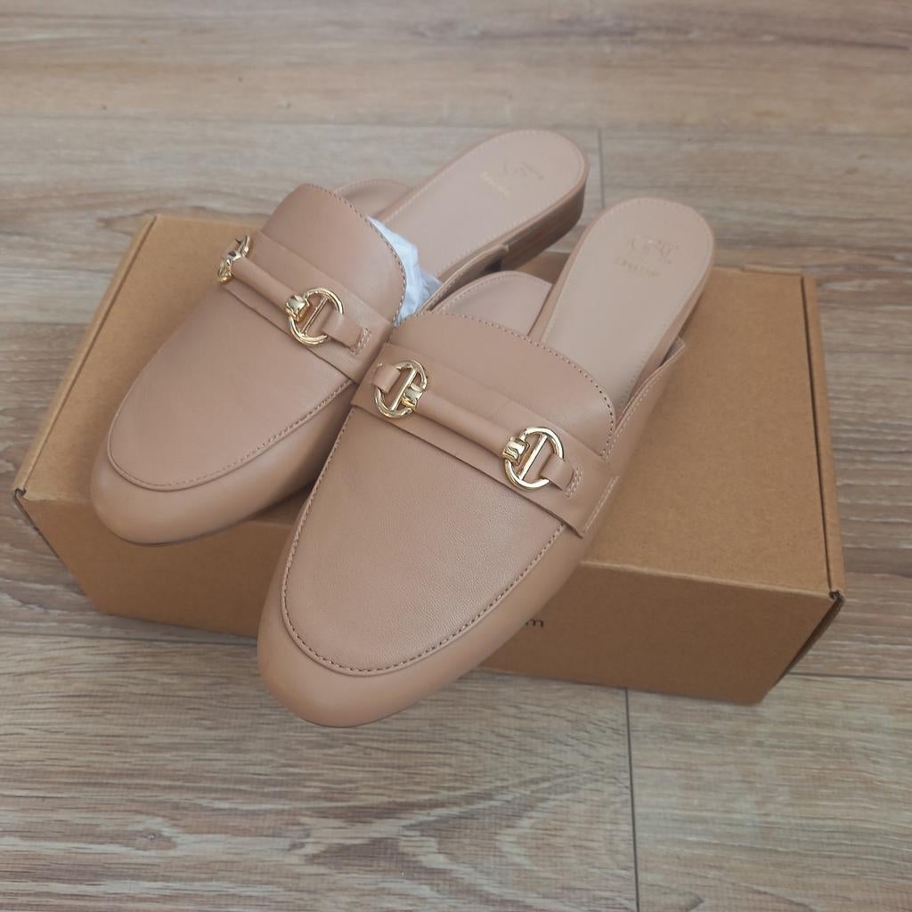 Dune London muiltjes camel mt 40 past 39.5!, Overige kleuren, Nieuw, Dune London, Sandalen of Muiltjes