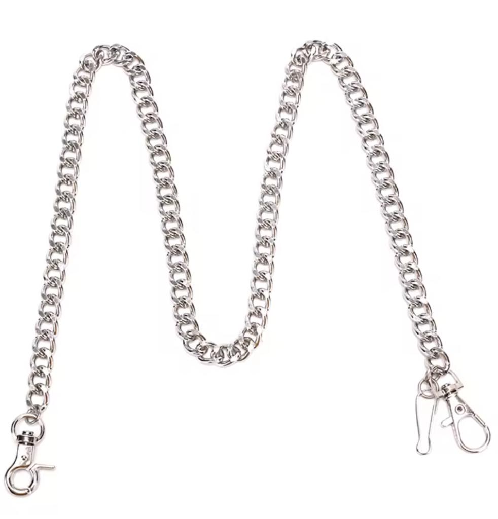 broekketting broek ketting 60cm, Ophalen of Verzenden, Nieuw, Zilver, Overige materialen