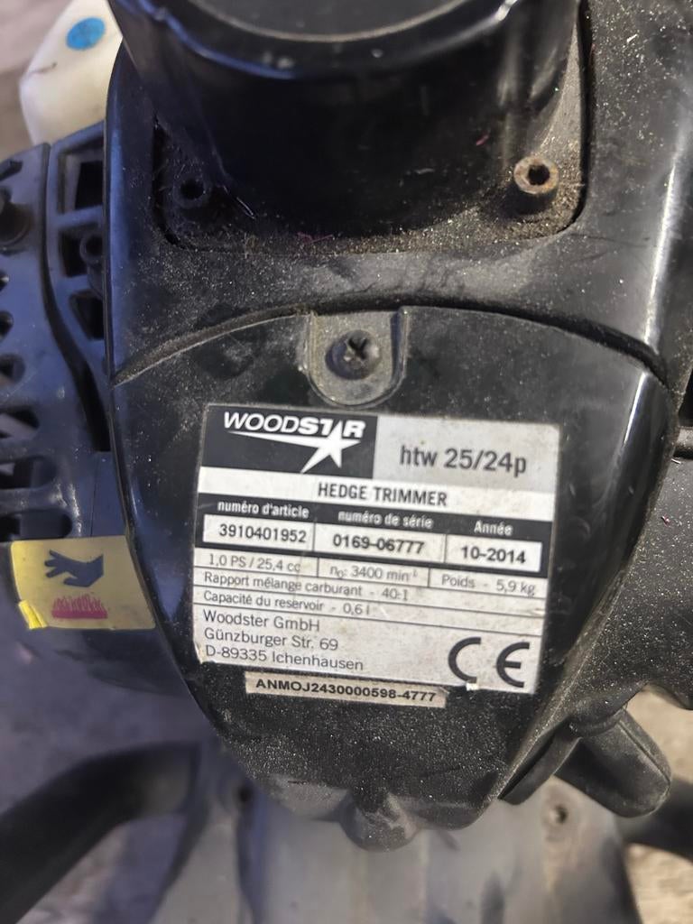 Woodstar HTW 25/24P heggenschaar, Tuin en Terras, Heggenscharen, Ophalen, Gebruikt, Benzine