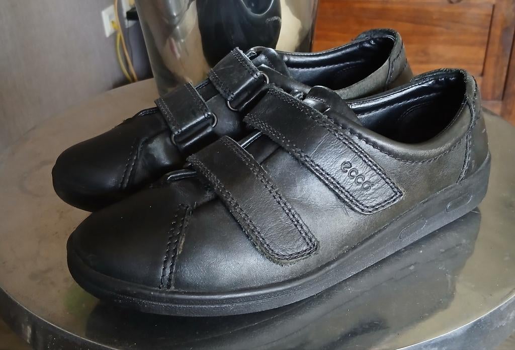 Ecco Soft leren schoenen zwart - maat 36 met klittenband, Ecco, Schoenen met lage hakken, Zwart, Ophalen of Verzenden