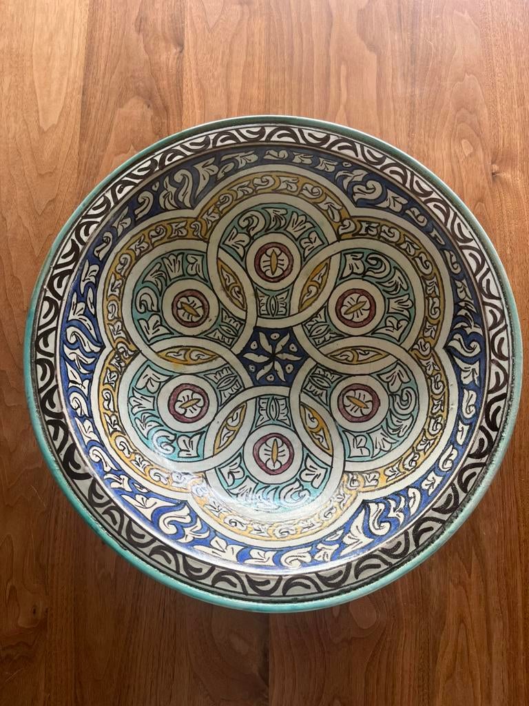 Marokkaanse schaal, Huis en Inrichting, Ophalen, Porselein of Keramiek, Schaal, Rond