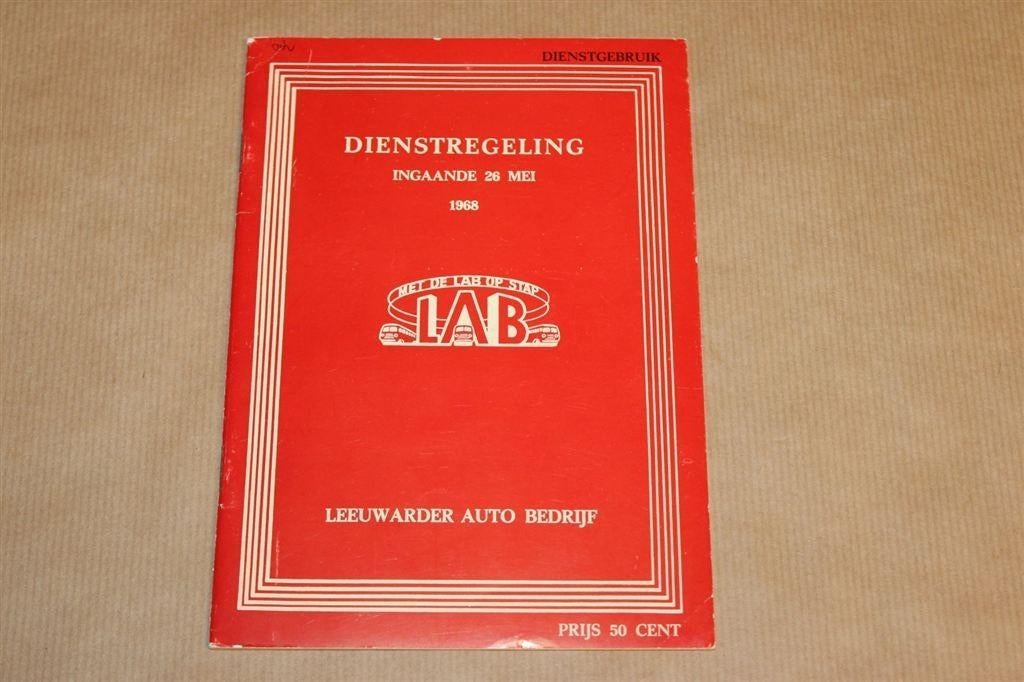 Dienstregeling Leeuwarder Auto Bedrijf 1968, Ophalen of Verzenden, Zo goed als nieuw, Tractor en Landbouw