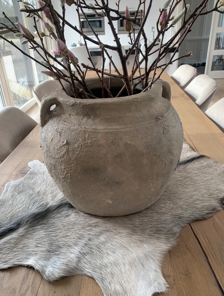 Prachtige grote landelijke oude pot / kruik, Ophalen, Steen, Overige kleuren, Zo goed als nieuw