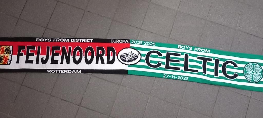 Feyenoord-celtic sjaal, Verzamelen, Sportartikelen en Voetbal, Ophalen of Verzenden, Nieuw, Feyenoord, Vaantje of Sjaal
