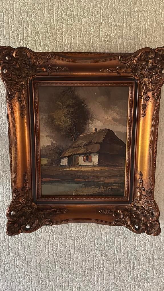 Schilderij  50 x 30 cm, Antiek en Kunst, Kunst | Schilderijen | Klassiek, Ophalen of Verzenden