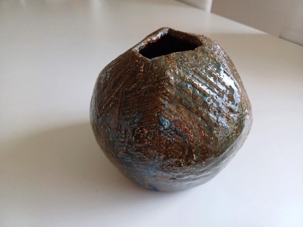 Zeer mooie Japanese modern ceramic aesthetic vaas, Ophalen of Verzenden