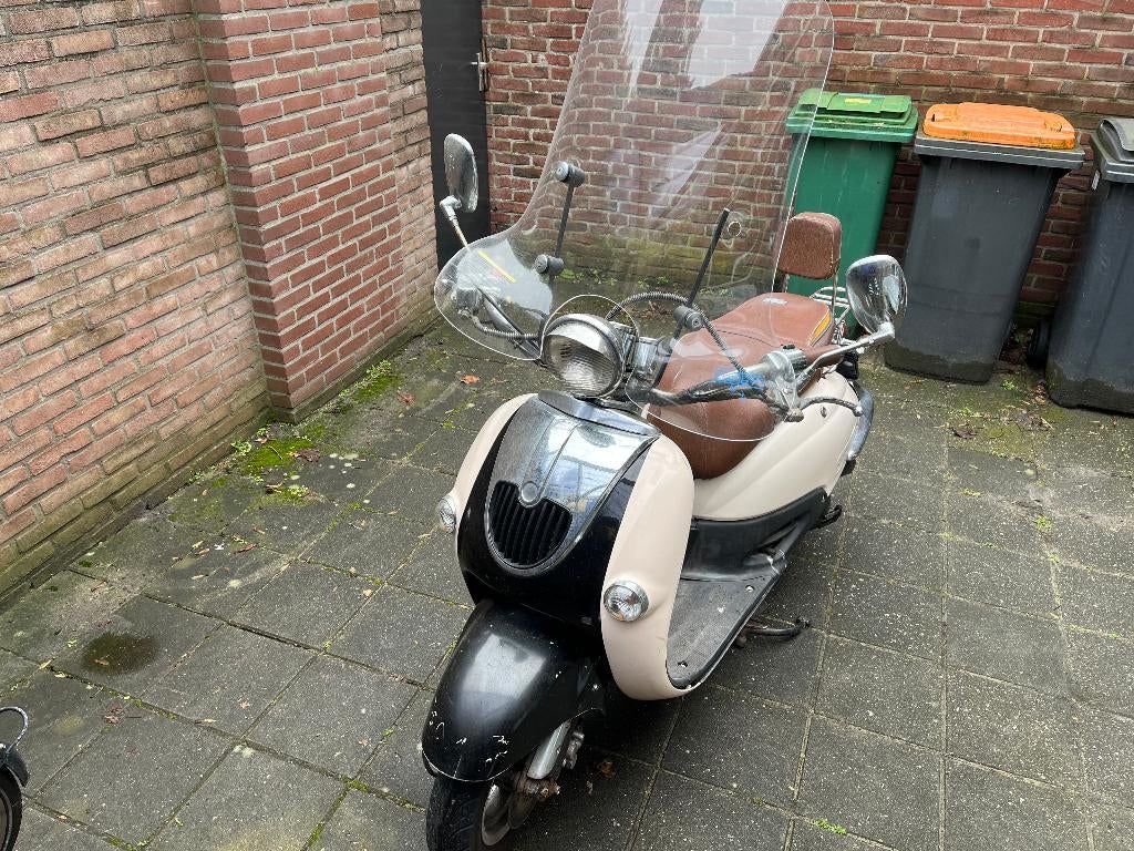 Scooter blauw kenteken, Fietsen en Brommers, Brommeronderdelen | Scooters, Ophalen, Gebruikt, Overige typen, Overige merken