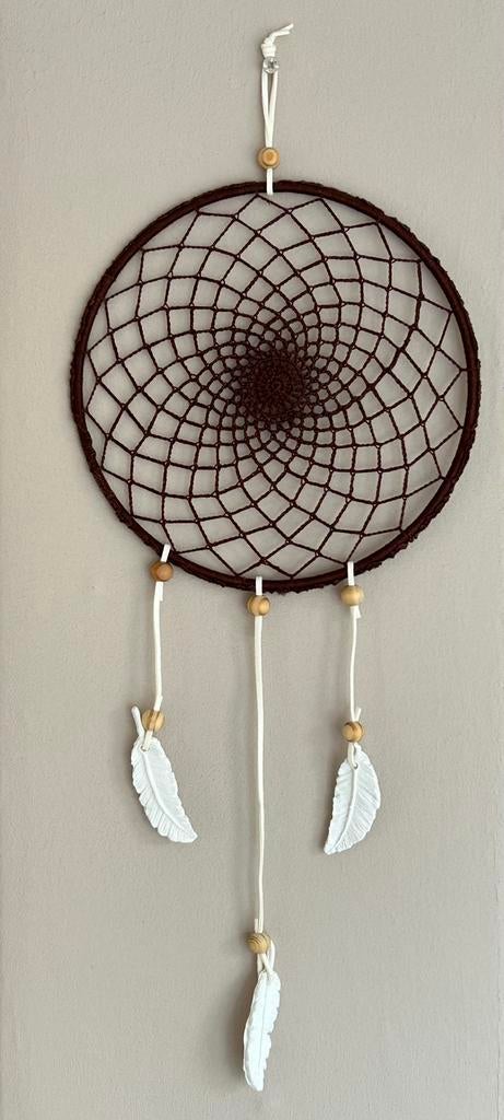 Dromenvanger bruin met veren   -Handmade-, Ophalen of Verzenden, Nieuw