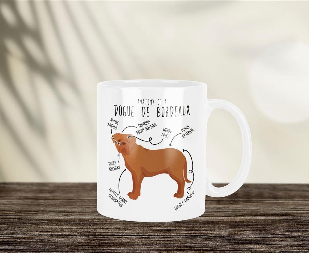 Bordeaux Dog Anatomie mok, Verzenden, Nieuw, Overige stijlen, Kop(pen) en/of Schotel(s)