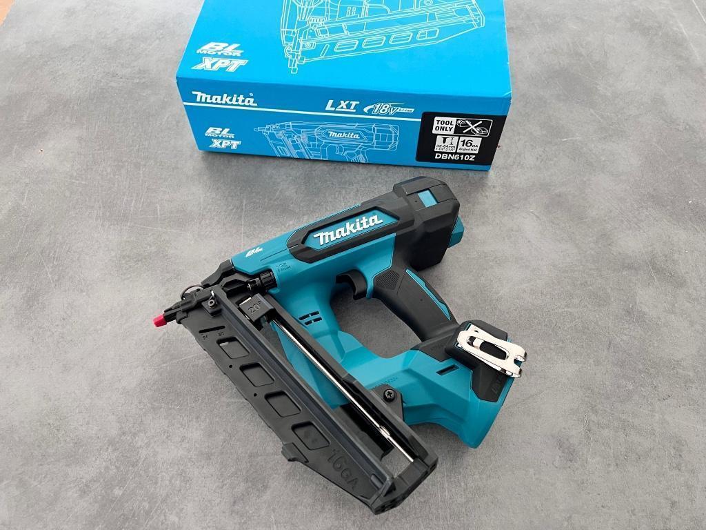 MAKITA DBN610ZJ 18V ACCU BRAD TACKER 16Ga 32–64mm BRADTACKER, Ophalen of Verzenden, Nieuw, 50 tot 100 mm, Spijkers