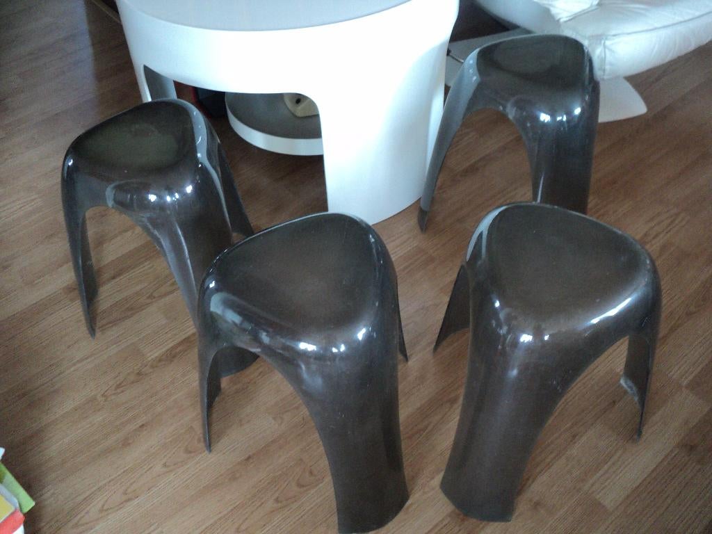 glasfiber kruk bijzettafel space age design retro vintage, Huis en Inrichting, Krukjes, Kunststof, Gebruikt, ?, ?