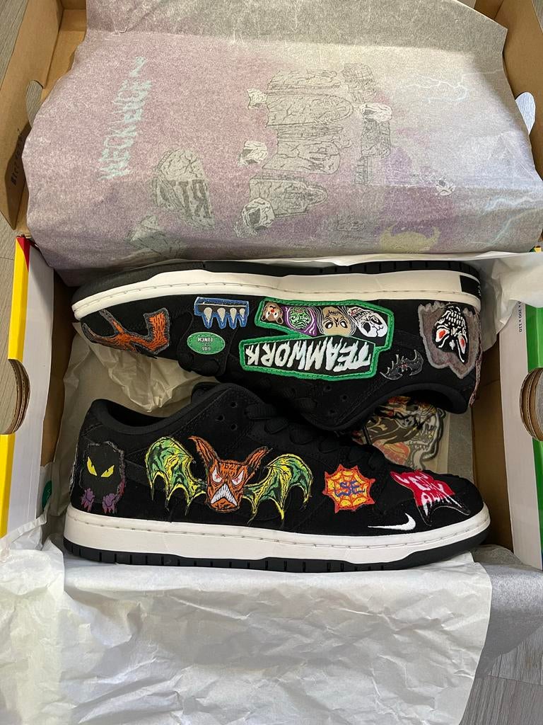 Nike SB Dunk Low Pro QS Neckface, Ophalen, Nieuw, Zwart, Sneakers of Gympen