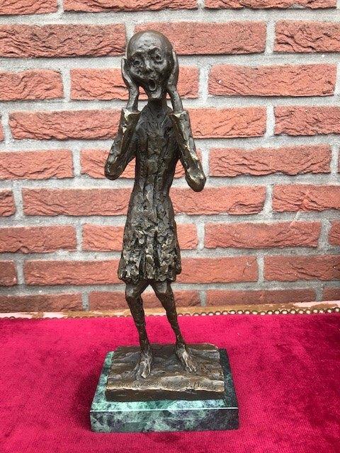 bijzonder bronzen beeld, DER SCHREI/ THE SCREAM, Antiek en Kunst, Antiek | Koper en Brons, Ophalen of Verzenden, Brons