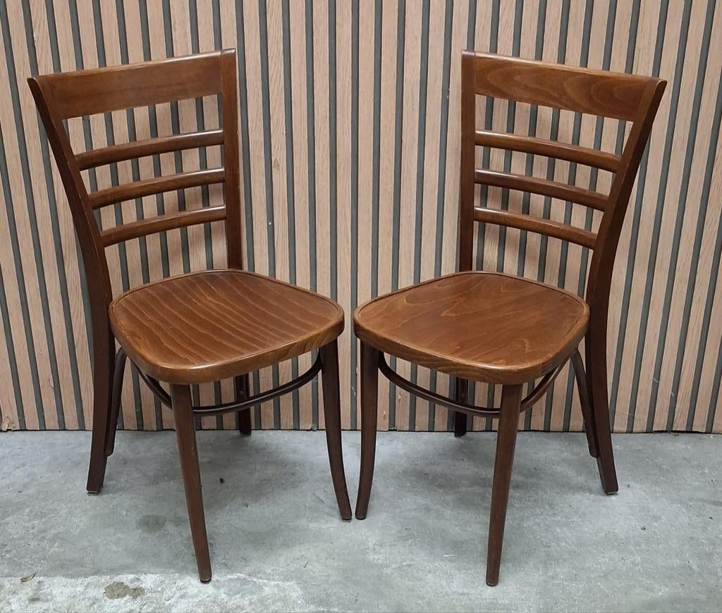 8 x Vintage cafestoelen hout cafe stoelen Bistro Thonet, Ophalen of Verzenden