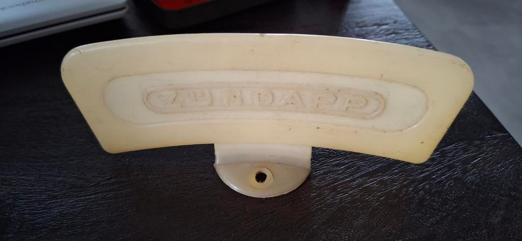 Zundapp Vintage voorspatbord plaatje 1969, Ophalen of Verzenden, Gebruikt, Frame