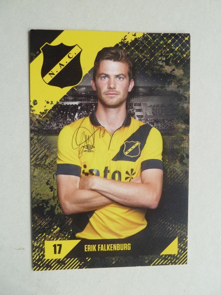 Spelerskaart. Erik.Falkenburg. NAC.  2014/2015, Ophalen of Verzenden, Zo goed als nieuw, NAC Breda, Spelerskaart