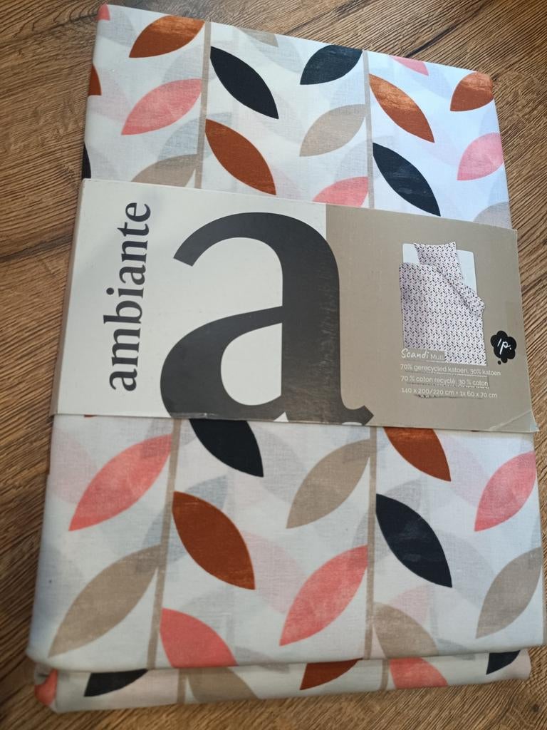 Ambiante scandi multi dekbedovertrek 140x200/220 nieuw, Eenpersoons, Dekbedovertrek, Nieuw, Ophalen of Verzenden